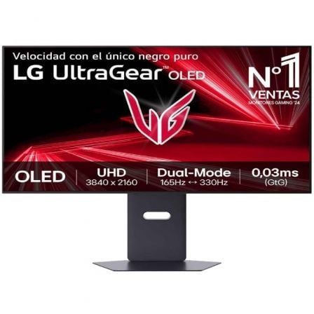 Monitor Gaming Ultrapanorámico LG UltraGear 32GX850A-B 32'/ 4K/ 0.03ms/ 330Hz/ OLED/ Regulable en Altura/ Negro